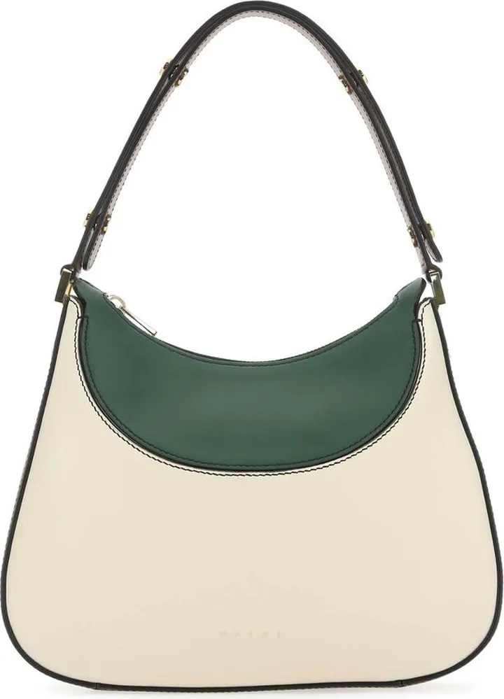 Marni Milano Logo Printed Colour-Block Small Shoulder Bag