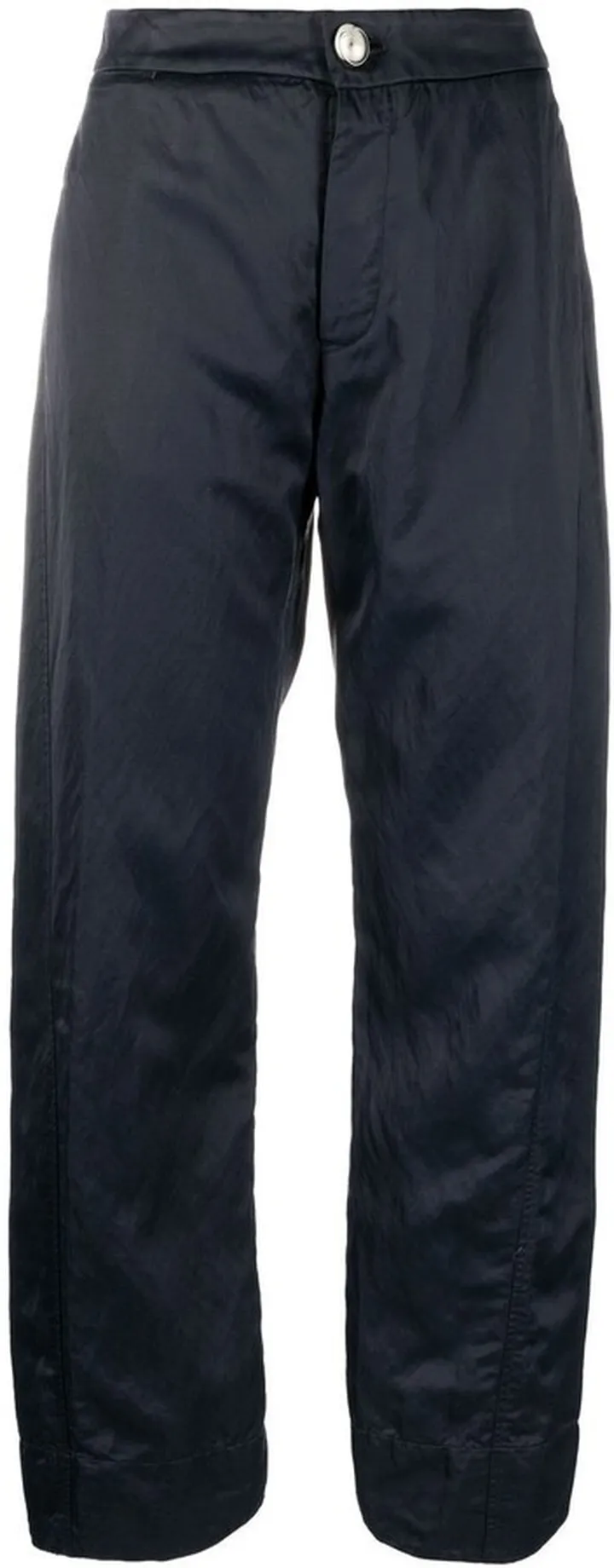High-Waisted Straight Trousers