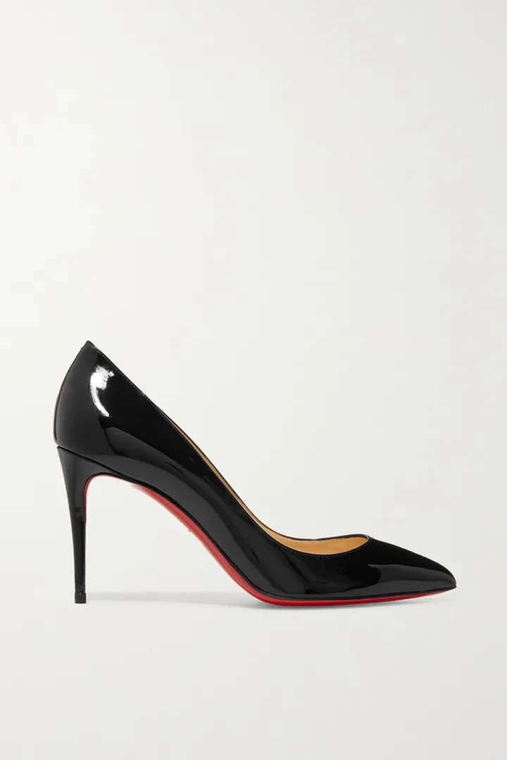 Christian Louboutin - Pigalle Follies 85 Patent-leather Pumps - Black