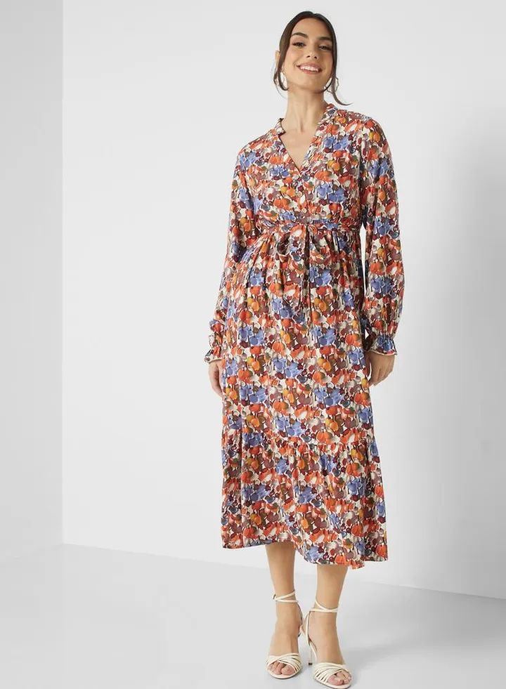 Printed Wrap Dress