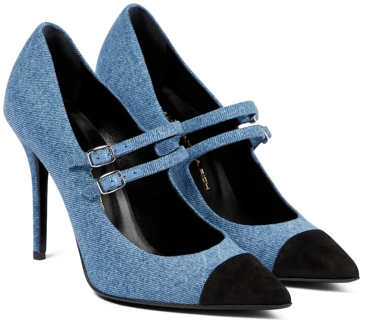 Denim pumps
