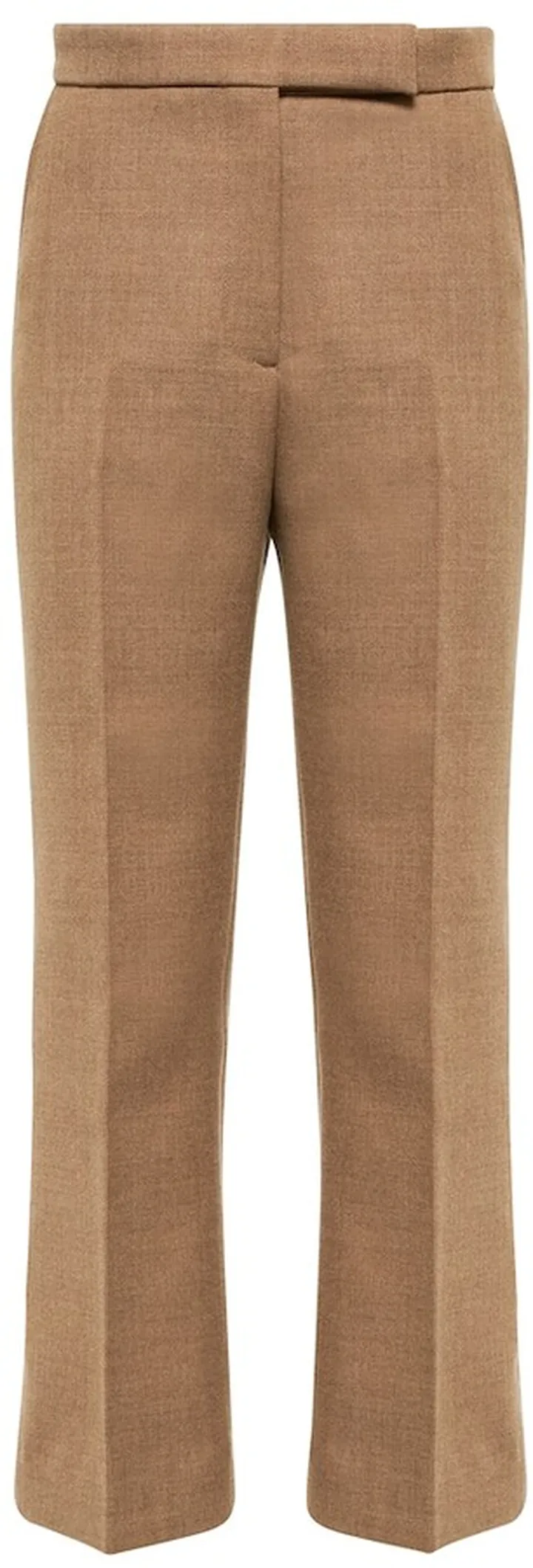 Cropped wool suit pants