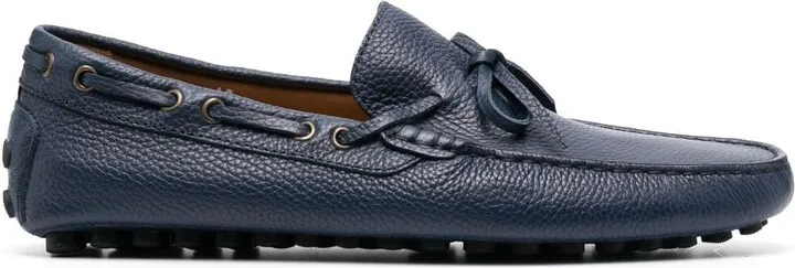 Lace-Up Leather Loafers