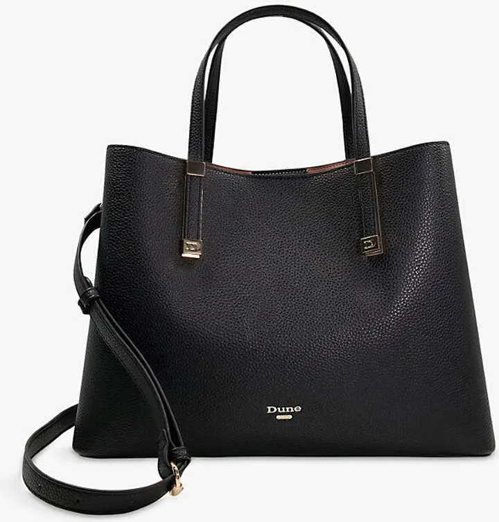 Womens Black-synthetic Recycled Dorrie Logo Recycled Faux-leather Tote bag