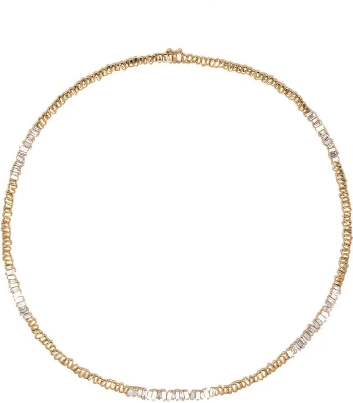 18kt Yellow Gold Diamond Necklace