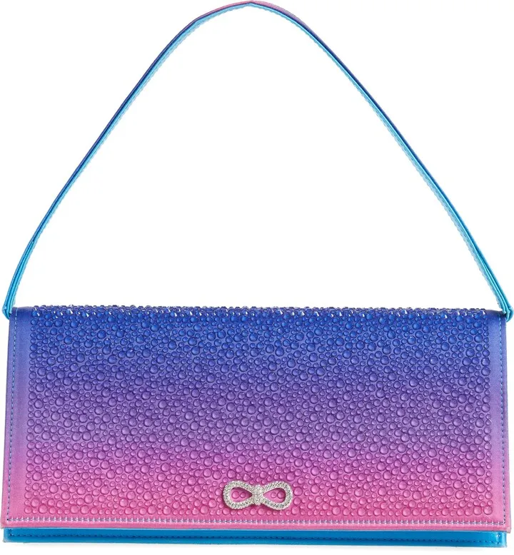 Crystal Bow Leather Handbag