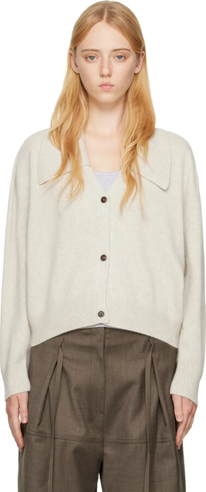 Loulou Studio Off-White Mahe Cardigan