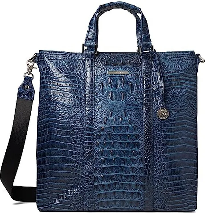 Brahmin Tidewater Lyle Tote (Navy) Tote Handbags