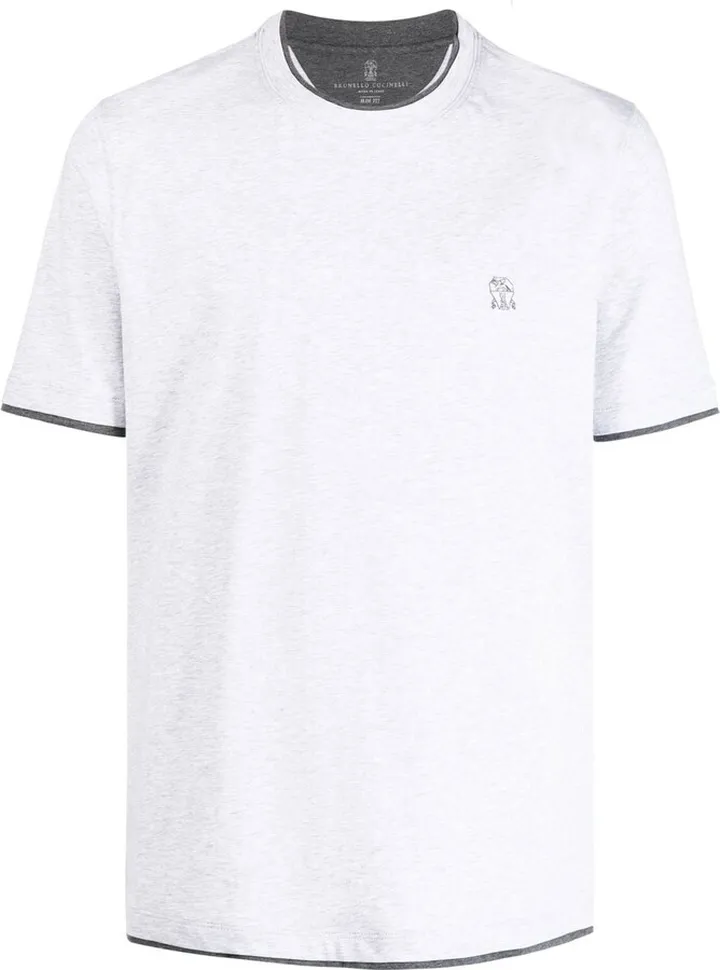 logo-embroidery cotton T-shirt