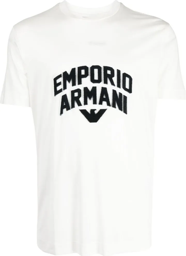 textured debossed-logo T-shirt