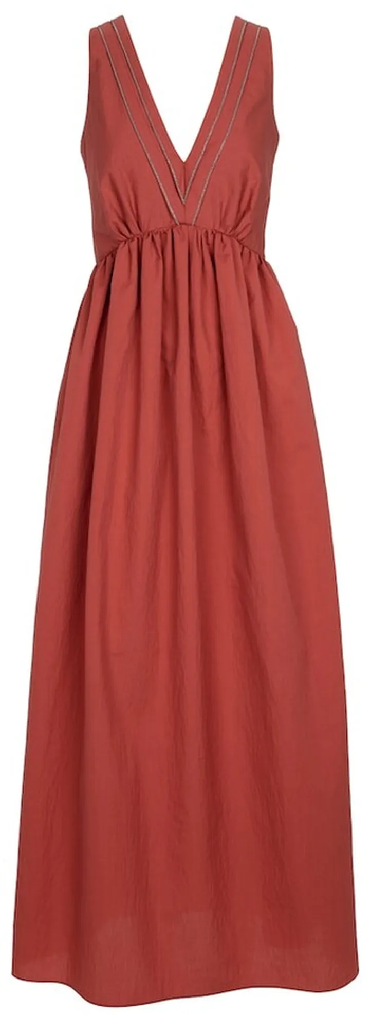 Cotton-blend maxi dress