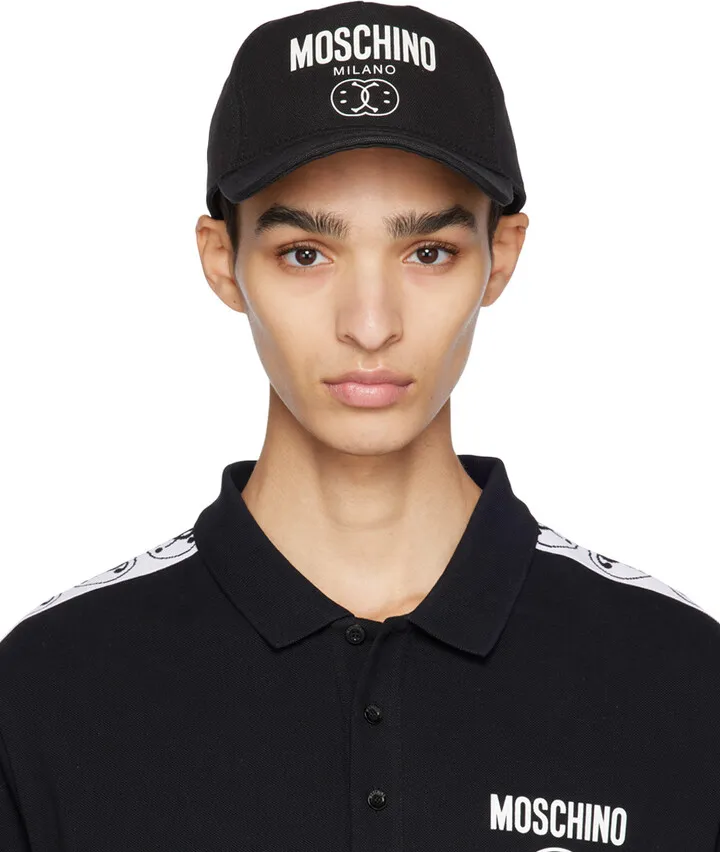 Moschino Black Bonded Cap