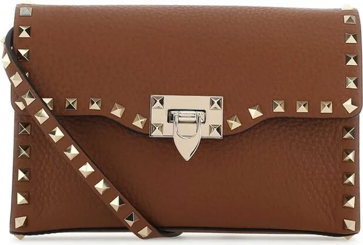 Valentino Garavani Rockstud-Embellished Logo-Printed Crossbody Bag