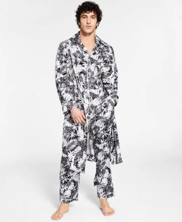 Inc International Concepts Mens Satin Pajamas Robe Set Created For Macys