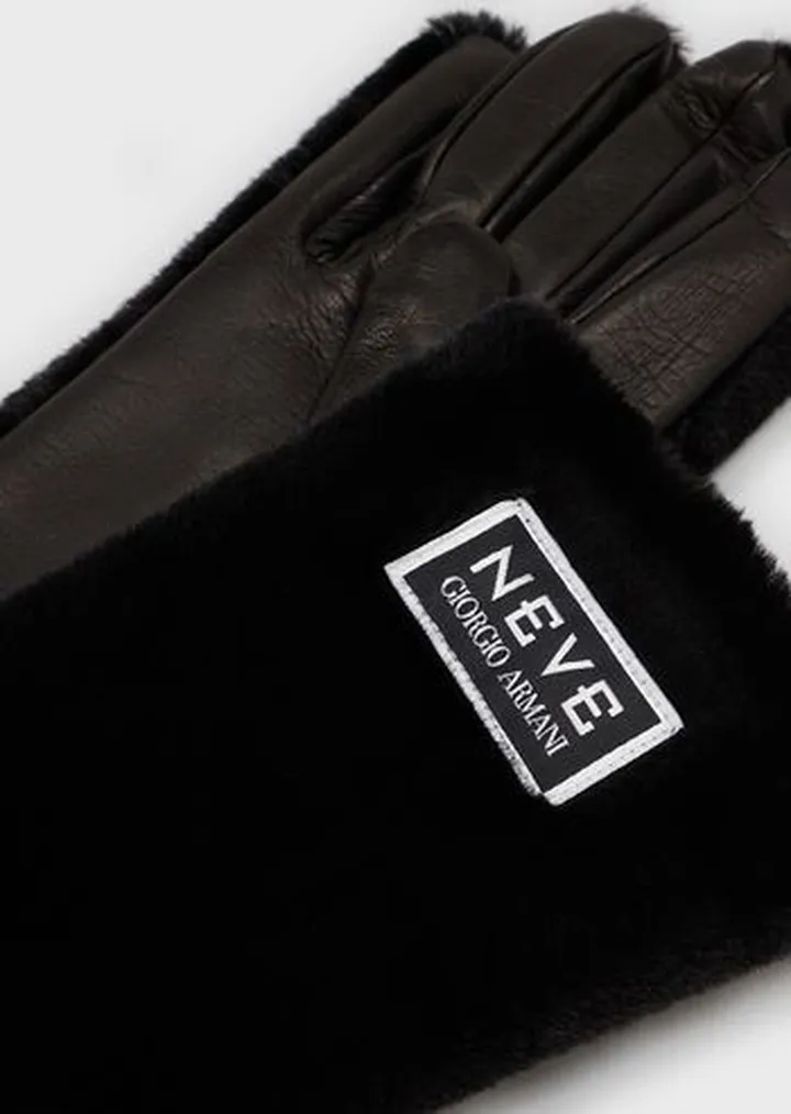 Giorgio Armani Neve leather gloves