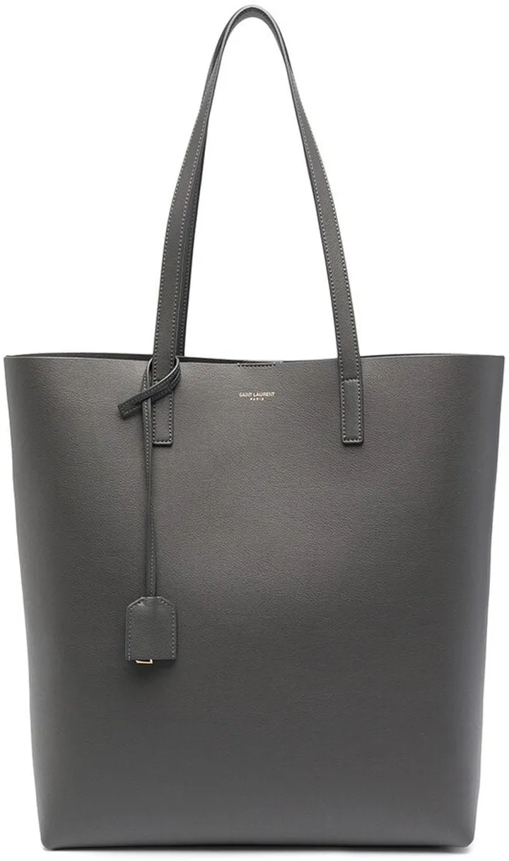 Logo-Stamp Leather Tote Bag