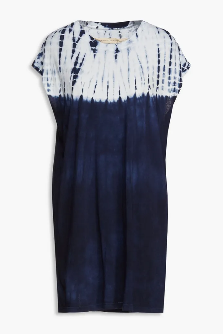 Tie-dyed cotton-jersey mini dress