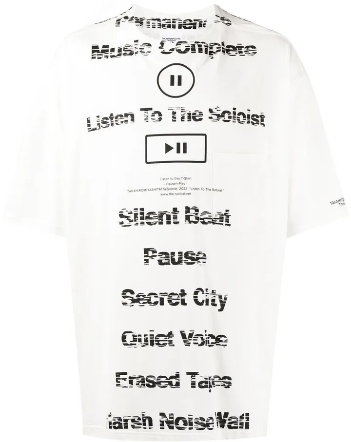 slogan-print T-shirt