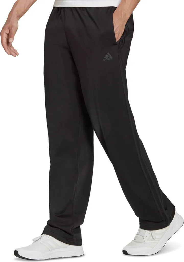 adidas Men's Primegreen Essentials Warm-Up Open Hem 3-Stripes Track Pants