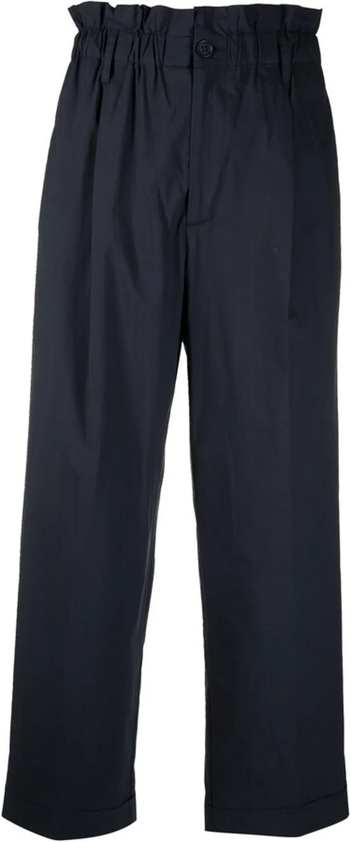 High-Waisted Straight Leg Trousers