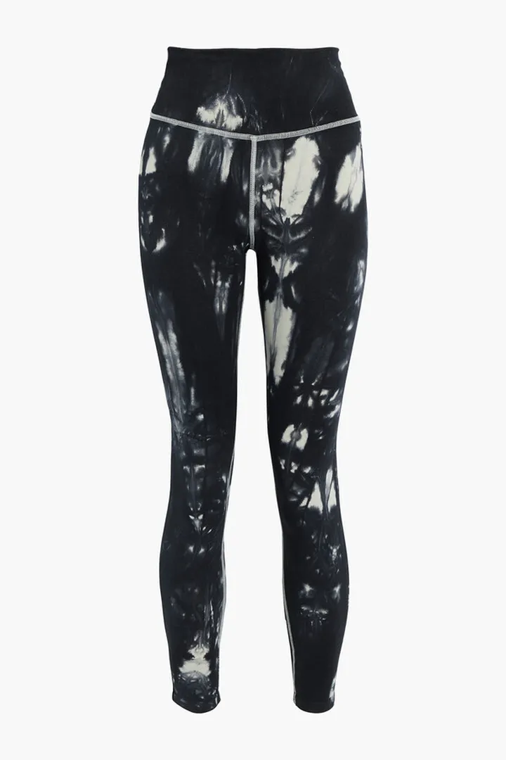Tie-dyed stretch leggings