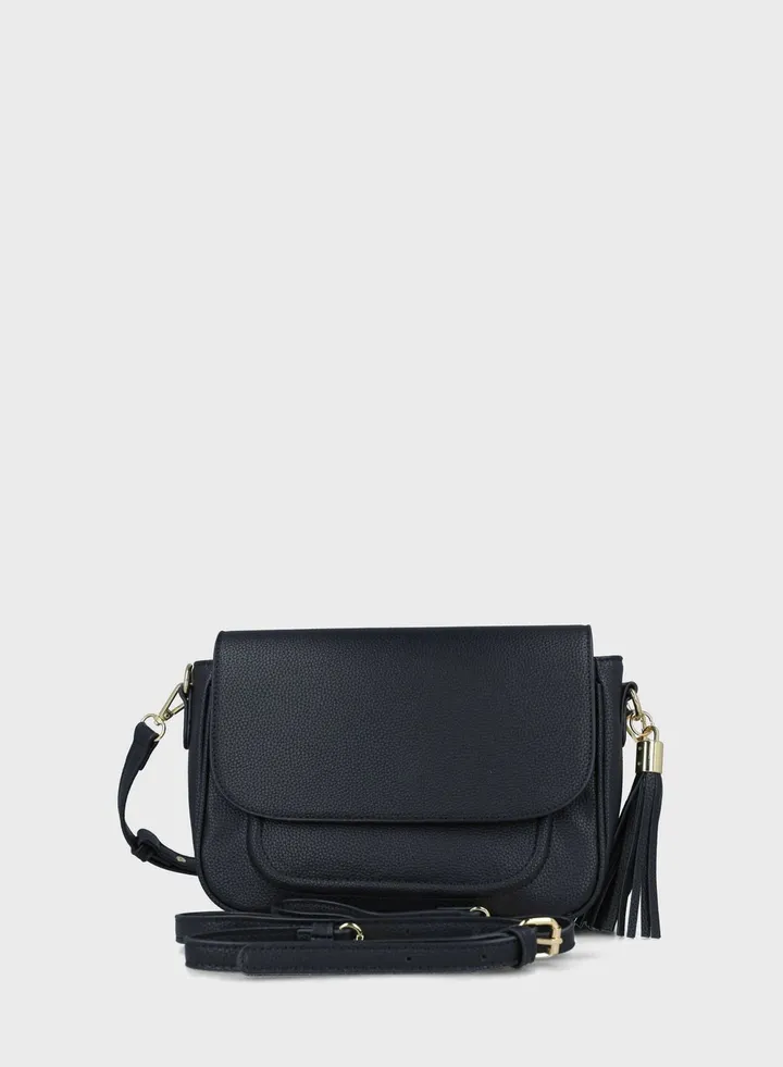 Retro Plain Crossbody Bag