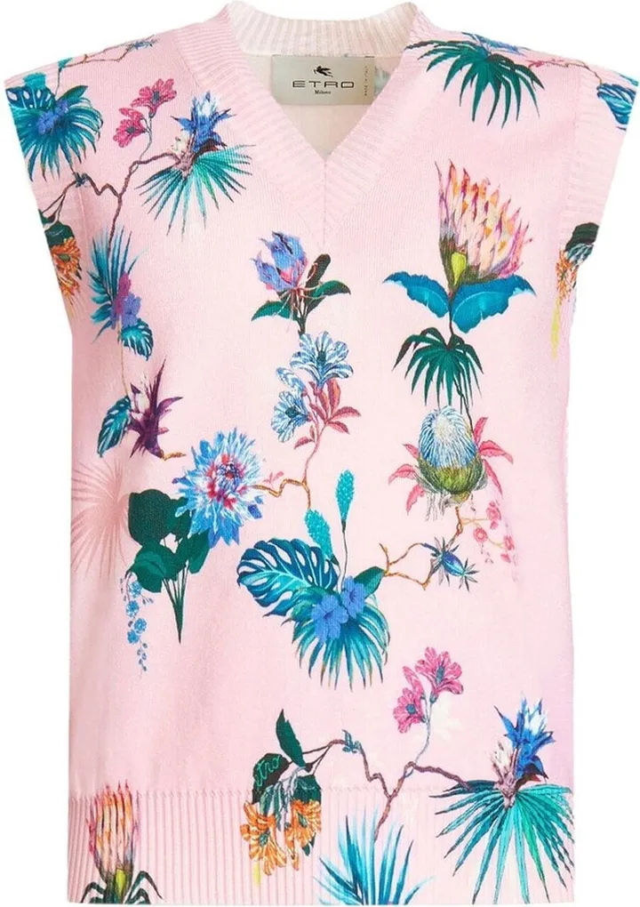Graphic-Print Knit Vest