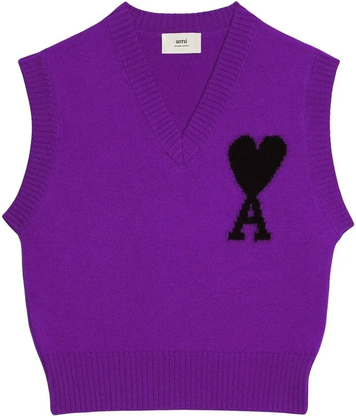 Logo-Intarsia Knit Vest