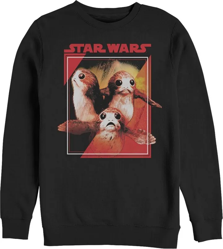 Men's Star Wars The Last Jedi Porg Wings Sweatshirt - Black - Large