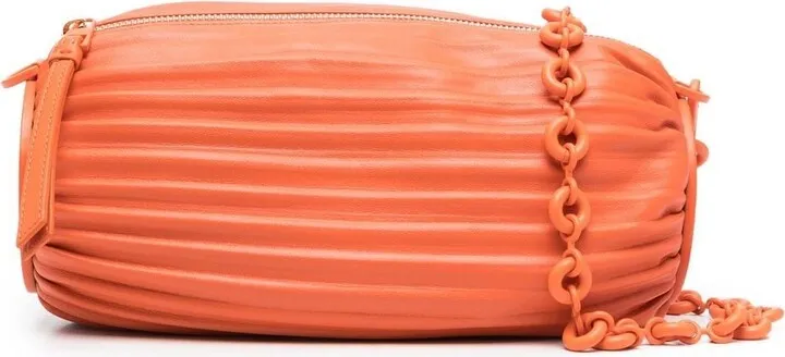 Solid leather pouch bag