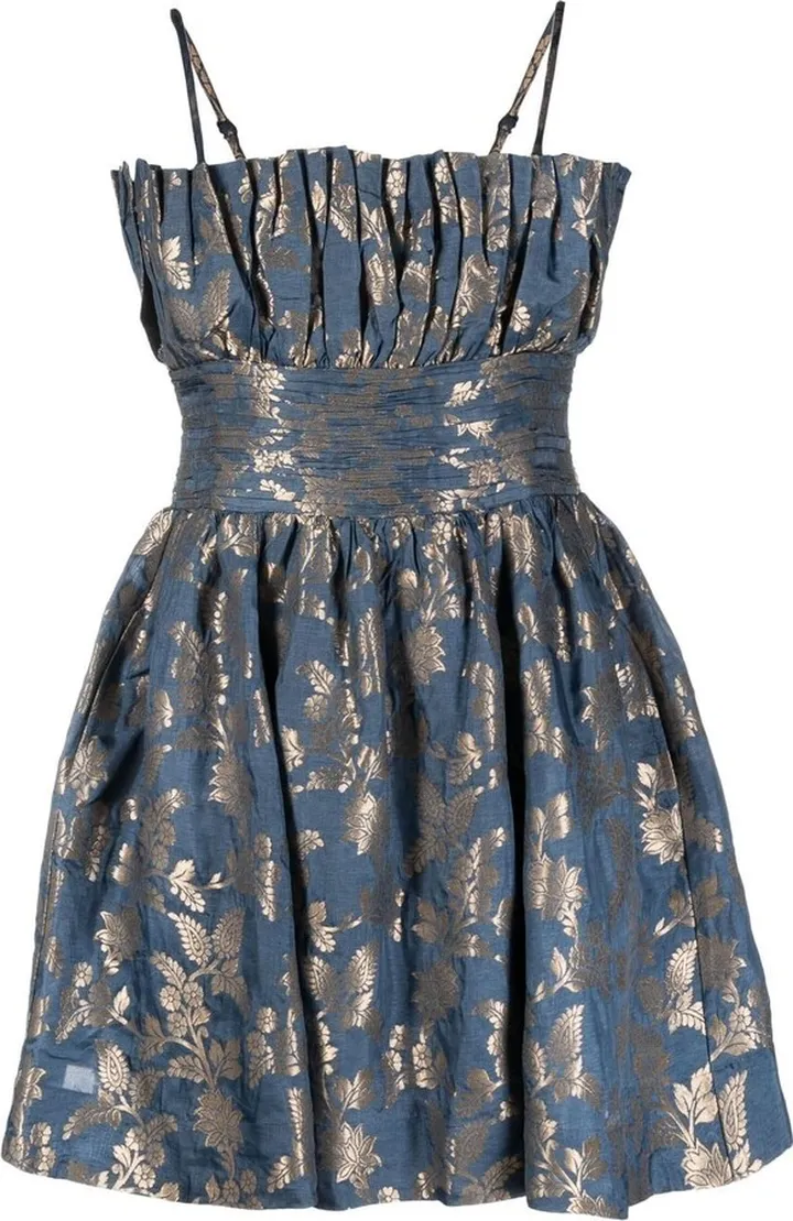 Jacquard Ruched Dress