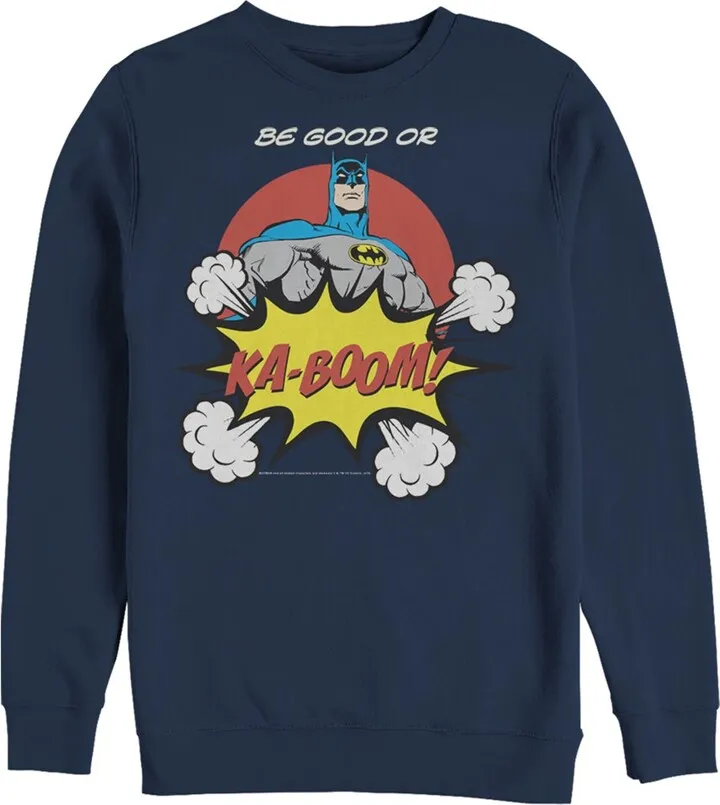 Men's Batman Be Good or Kaboom Sweatshirt - Navy Blue - X Large