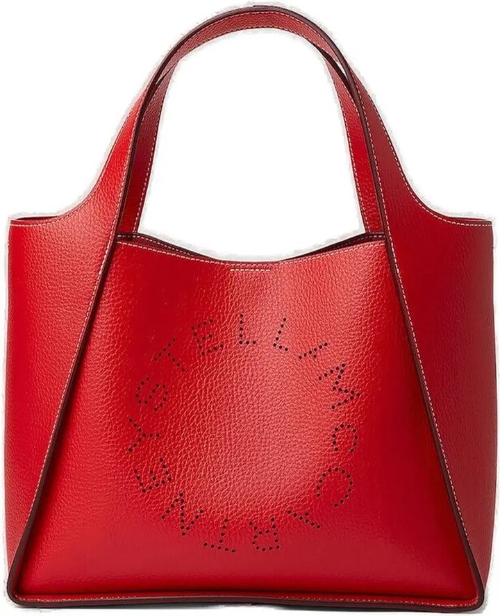 Stella McCartney Logo Perforated Shoulder Bag