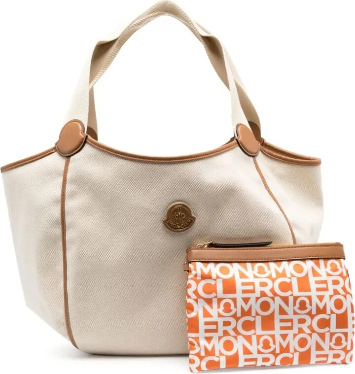 White And Orange Nalani Tote Bag