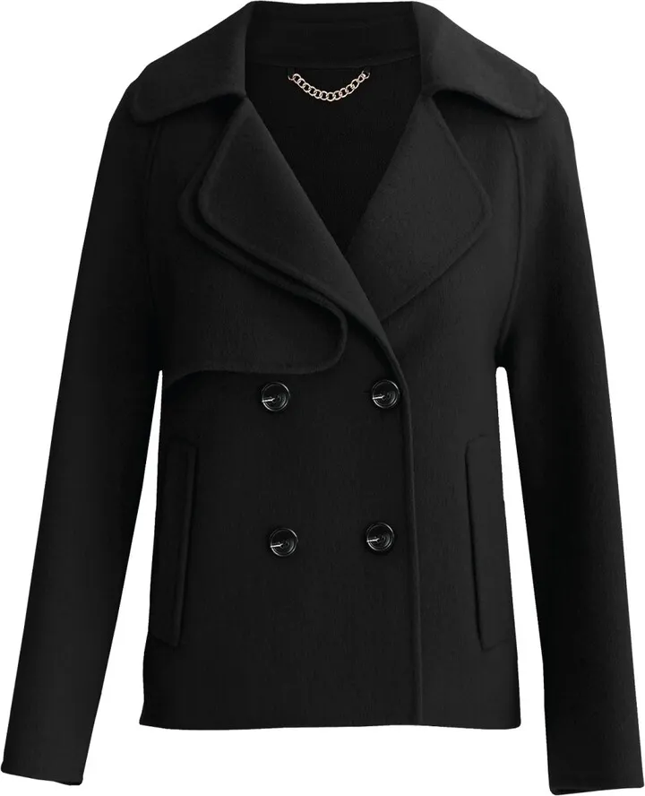Belle & Bloom - I'm Yours Wool Blend Peacoat - Black