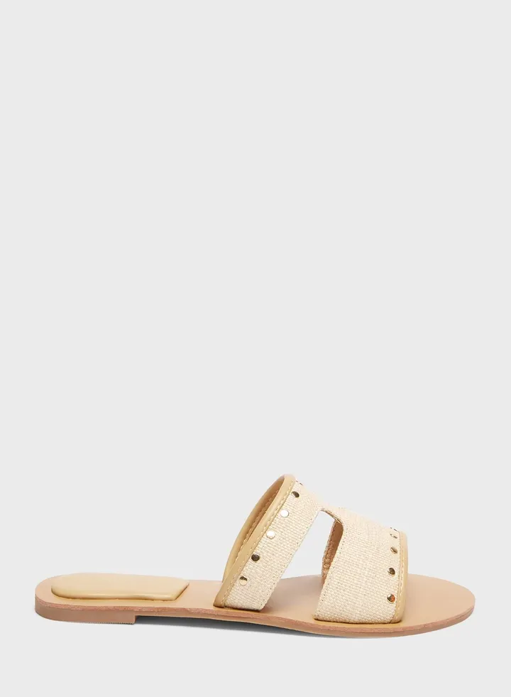 Double Strap Flat Sandals