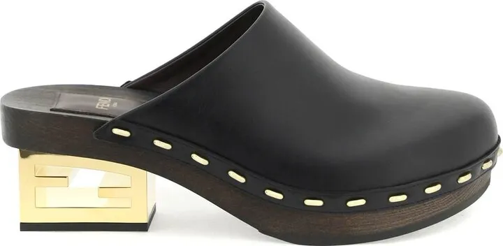Fendi Leather Clogs