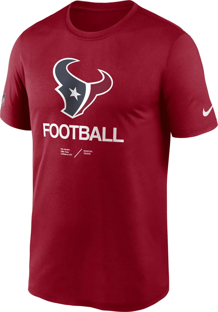 Nike Men's Dri-FIT Infograph (NFL Houston Texans) T-Shirt in Red