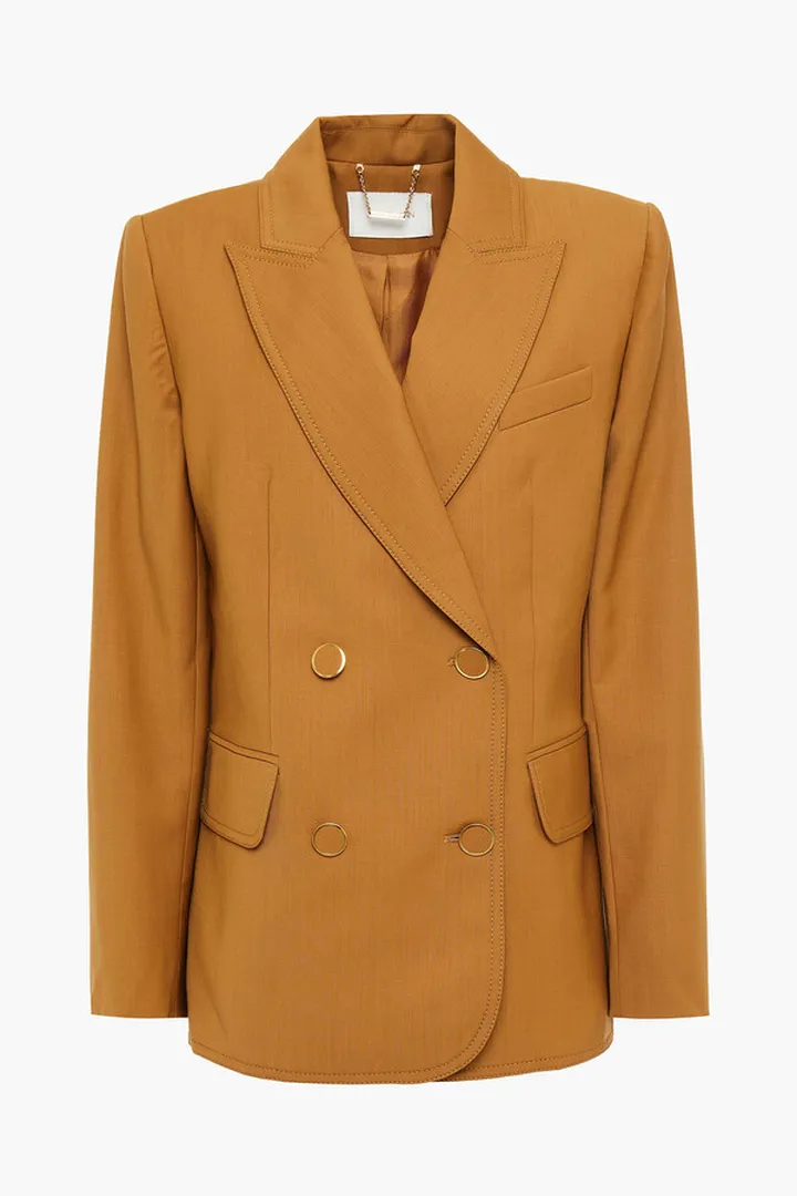 Double-breasted wool blazer