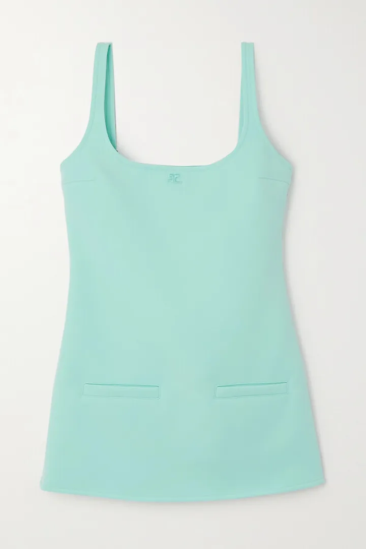 COURREGES - Knitted Mini Dress - Blue