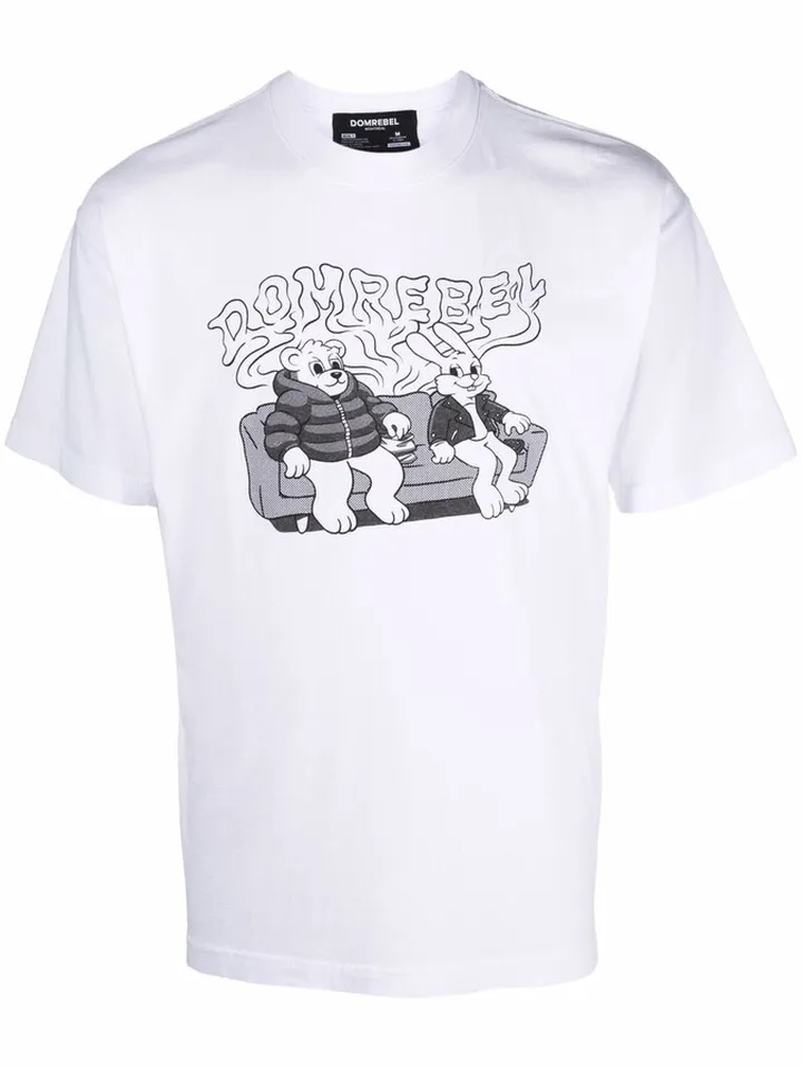 logo couch print T-shirt
