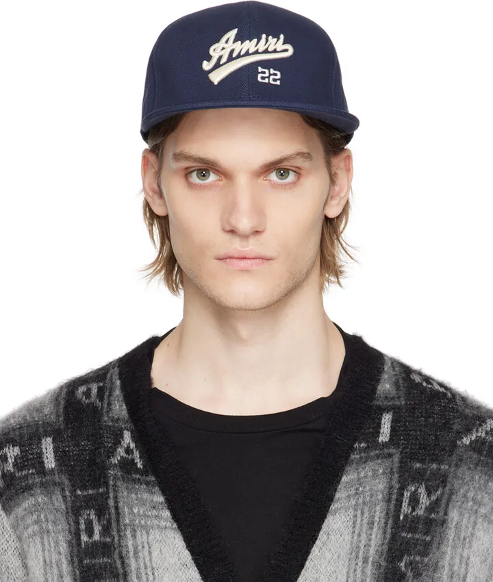 AMIRI Indigo 'Amiri 22' Fitted Cap