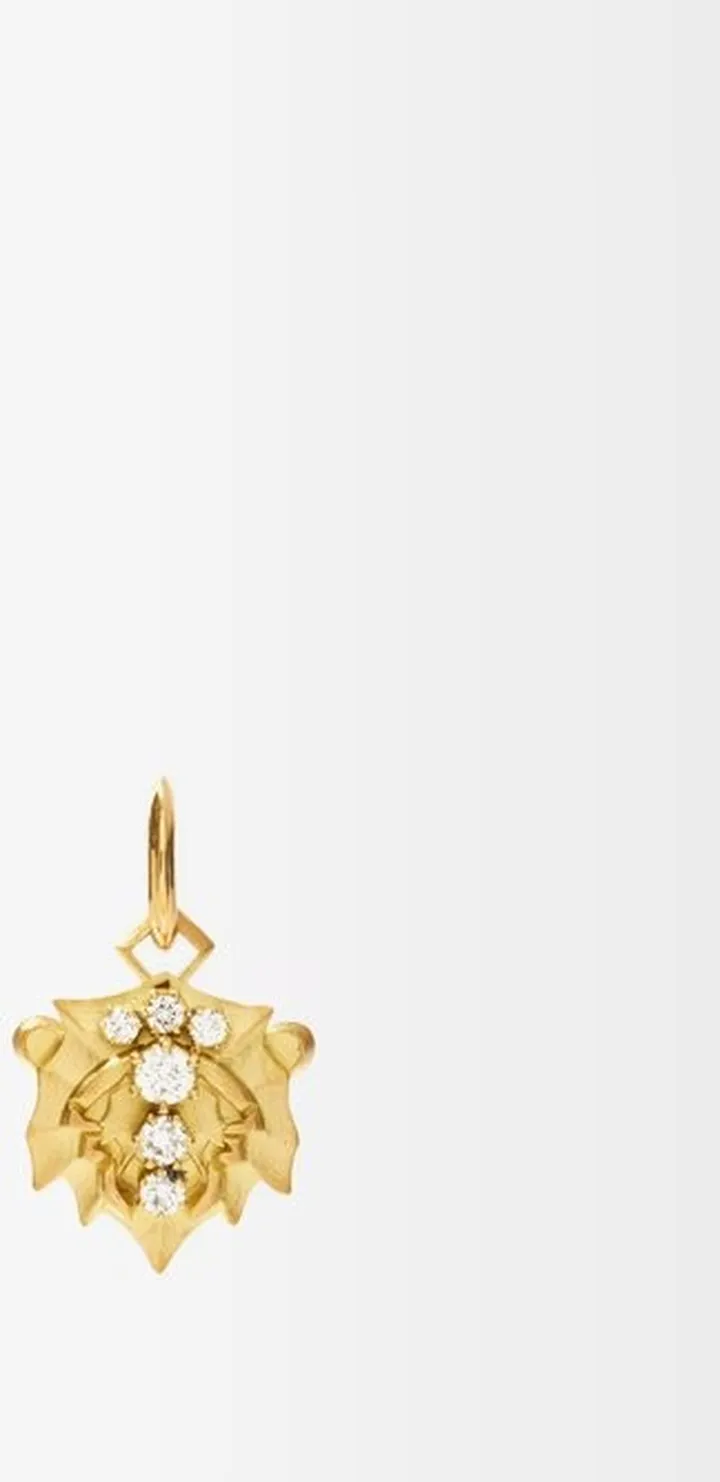 Leo Diamond & 18kt Gold Zodiac Charm