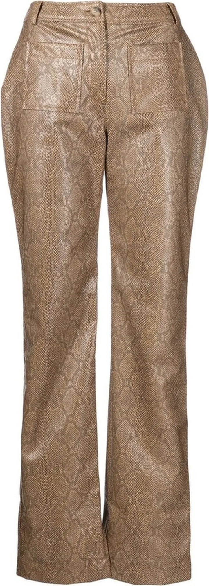 Ellis snakeskin-effect straight trousers