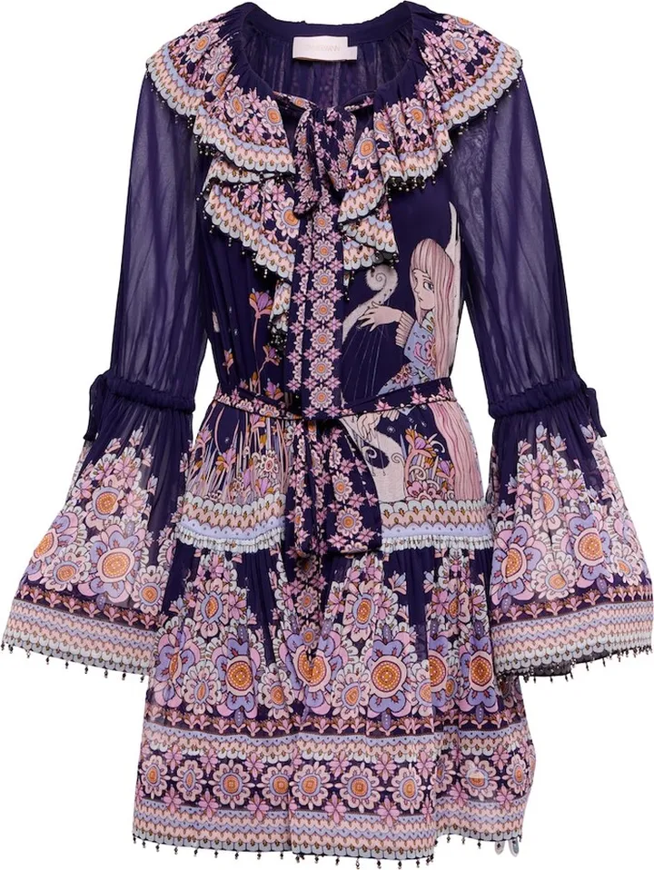Celestial Virgo printed minidress