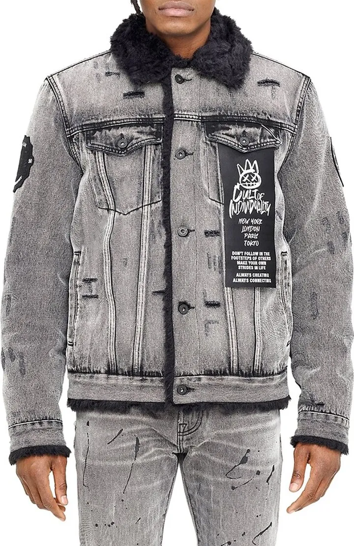 Men's x Naughty by Nature Naughty Type 3 Faux Fur Lined Denim Jacket