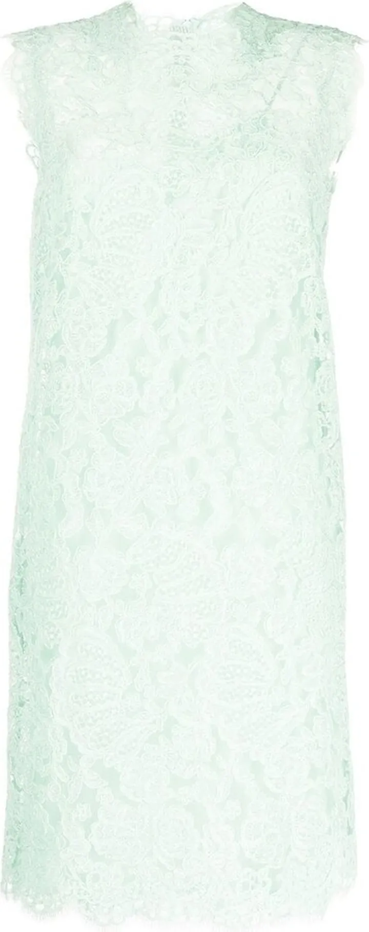 Lace-Embroidered Sleeveless Midi Dress