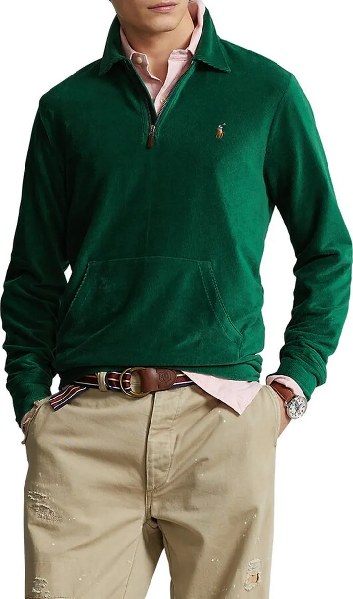 Ribbed Quarter-Zip Pullover
