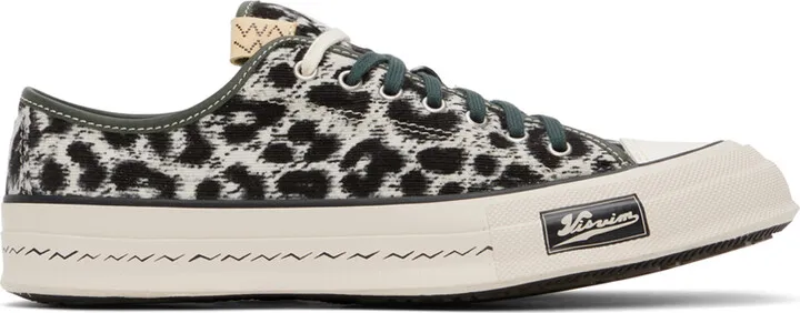 visvim Gray Skagway Leopard Lo Sneakers