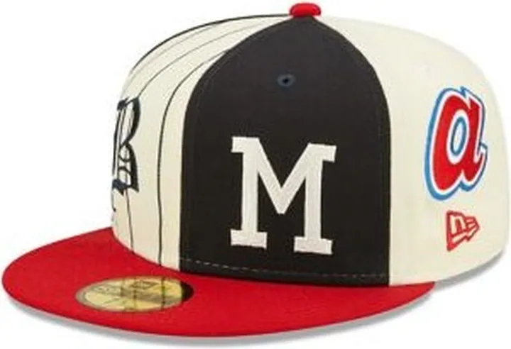 New Era 59FIFTY Atlanta Braves Logo Pinwheel Fitted Hat